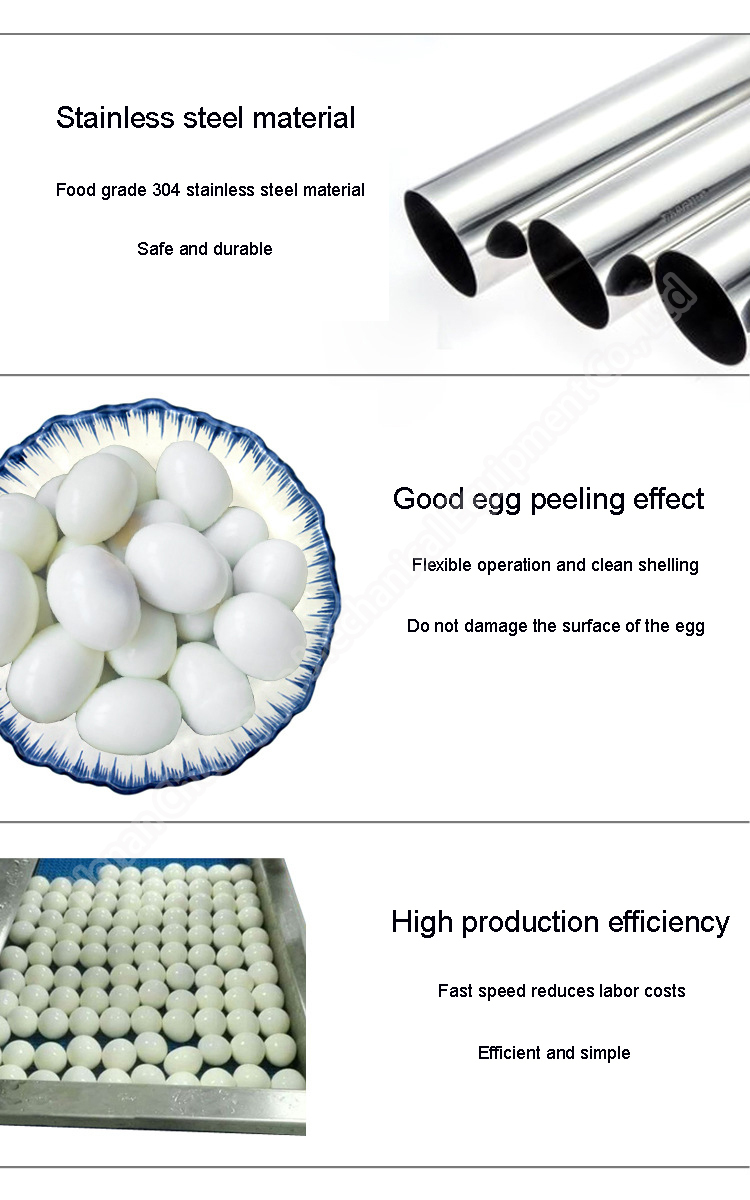 300W Industrial Egg Peeling Machine 3600pcs/H 304 Ss Automatic Egg Shell Remover