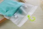 Frosted Hanger Hook Plastic PVC Bag , PVC Poly Bag For Clothes / Swimwear /