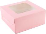 Clear Window Pink Paper Cupcake Cardboard Cake Boxes