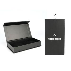 Wholesale Custom OEM Flip Black Paper Boxes With Magnetic For Mobile Phone Case Packaging from china suppliers