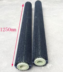 Wholesale Galvanized Metal 1250mm Black Debris Dust Soil Cleaning Nylon Roller Brush from china suppliers