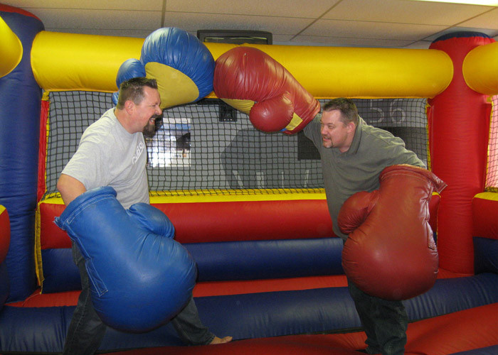 Outside Inflatable Sports Games Colorful Inflatable Mini Boxing Ring For Kids