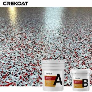 Wholesale Vinyl Flakes Waterproof Epoxy Resin Floor Coating With Gloss Matte Urethane Topcoat from china suppliers