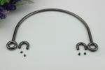 Leather bag hardware gunmetal color 150 mm zinc alloy handbag metal handle