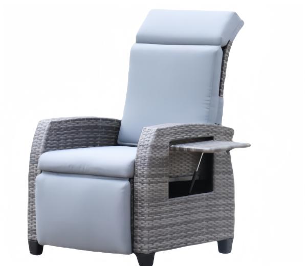 Luxury Outdoor Indoor Rattan Lounge Chair Furniture Set Wicker Single Sofa