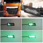 Plastic 12V Green Flashing Motorcycle Lights Lucency LED CG Spare Parts