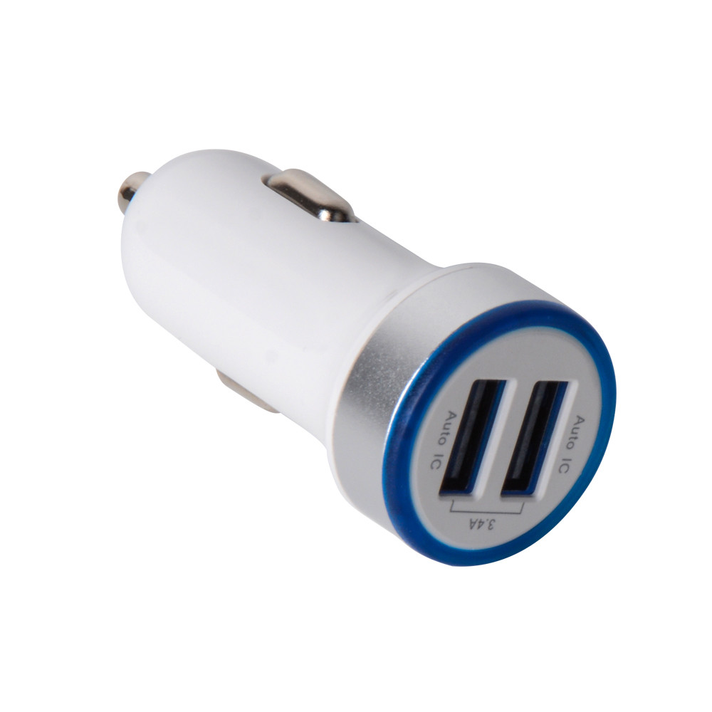 Universal Input DC12V Rapid Phone Charger Dual USB Fast Charger