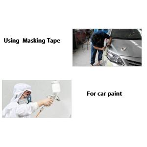 Bright Yellow Automotive Masking Paper Temperature Resistance 60-80C