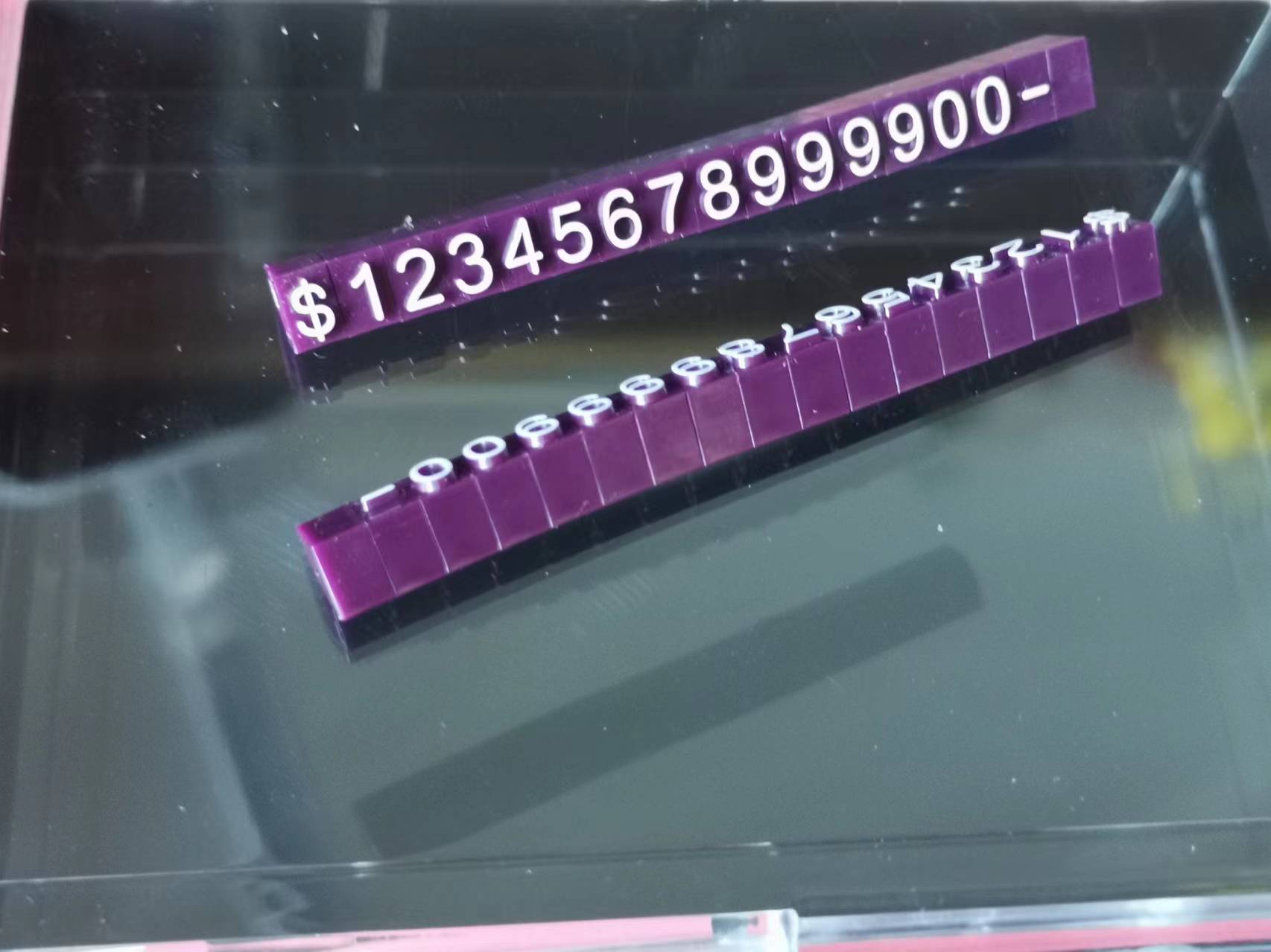 Counter Tag Display for Jewelry Retail Adjustable Plastic Combined Number Letter
