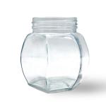 Transparent Food Safe Airtight Honey Jar , Storage Honey Hexagon Glass Jars