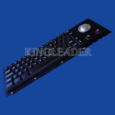 Wholesale 63 Keys Mechanical Black metal Industrial Keyboard With Trackball For Panel Mount from china suppliers