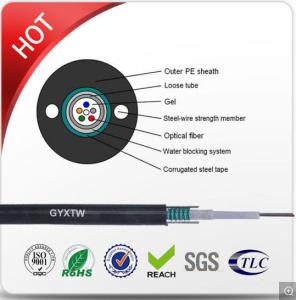 Wholesale PE Jacket Single Mode G652D Armoured Fiber Optic Cable Unitube Type GYXTW Light Weight from china suppliers
