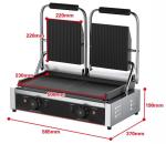 Industrial Double Heads Electric Panini Contact Grill Sandwich Press with
