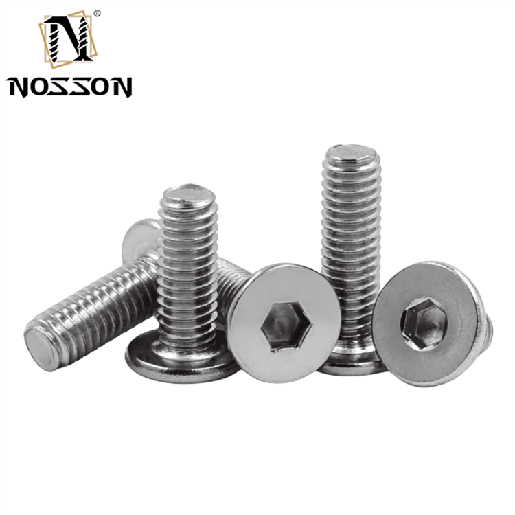 Stainless Steel M3 M4 M5 M6 Ultra Thin Head Hex Socket Screw INCH Measurement System Suitable for Various Industrial Uses