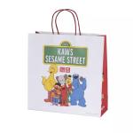 Recyclable Twisted Handle 150GSM Kraft Paper Bag 5KG Carry