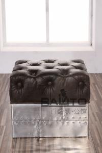 Wholesale antique aluminium household leather stool furniture from china suppliers