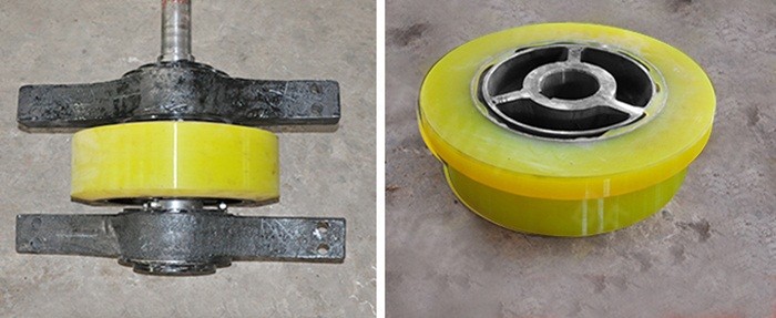 Dia 250-600mm Polyurethane Wheel Rubber Wheels for Trackless Steerable Transfer Carts