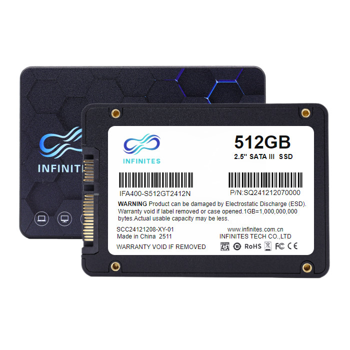 6Gb/S 2.5'' SSD SATA III 512GB Up To 550 MB/S Speed Low Power Consumption