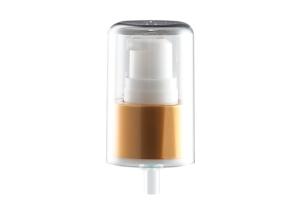 Wholesale Full Cap Cosmetic Pump Dispenser With AS Material Golden Aluminum Closure from china suppliers