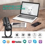 Professional USB Condenser Microphone Fast Mute Recording Studio Microphone
