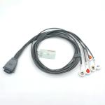 ECG Cable Holter Probe 5Leads Snap AHA/IEC Compatible for Biomedical Edan
