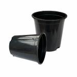 Durable Large 165mm Diameter Hard PVC Plastic Flower Pots 17cm Height