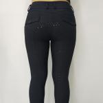 Compression High Waisted Riding Breeches Woman Full Seat Black Equestrian