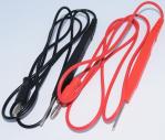 Black Red Flat Probe Automotive Wiring Accessories , Test Lead Set 28'' Banana