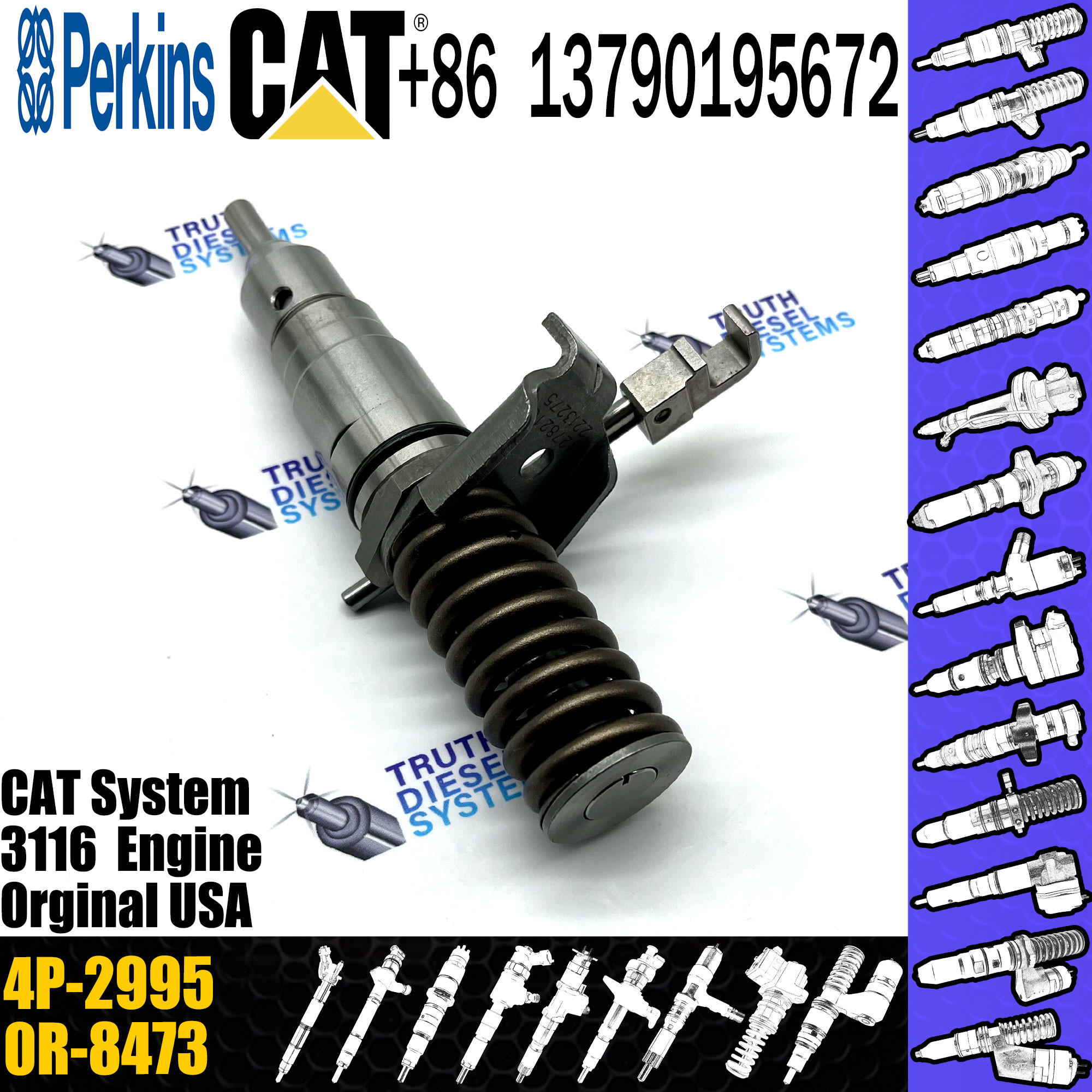 4P2995 diesel injector 4P-2995 0R8471 4P2995 for Cateripillar/CAT 3116 engine auto spare parts fule injector 4P2995 4P-2
