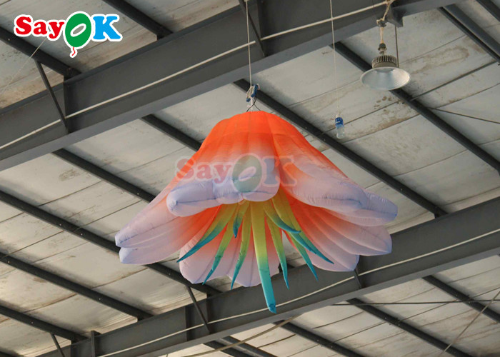 6.6FT Giant Inflatable Flower With Led Lights Inflatable Flower For Park
