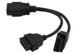 OBD2 OBDII 16 Pin J1962 Male to Dual OBD2 Female Round Splitter Y Cable