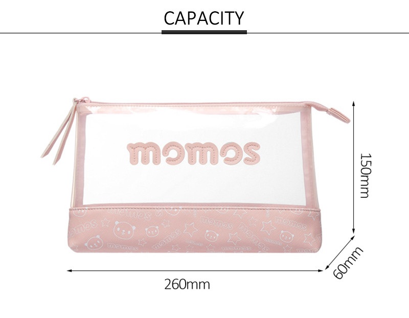 Cartoon PU Leather Makeup Toiletry Travel Bags For Girls