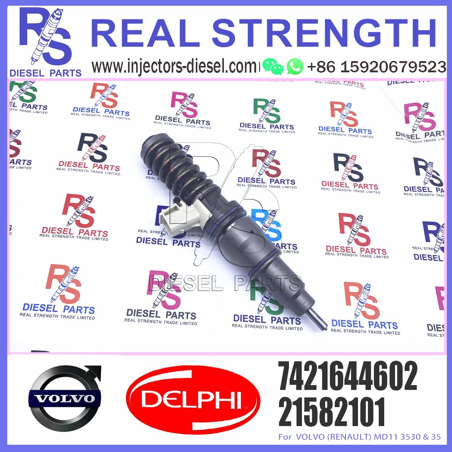 Diesel Engine Common Rail Fuel Injector 7421582101 7421644596 7421644602