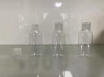 Refillable 50ml PET Clear Plastic Bottles Oval Flat With Flip Top Cap