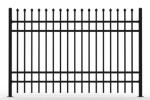 Steel Hercules Security Fencing Slanted Tubular Palisade Fences Ornamental
