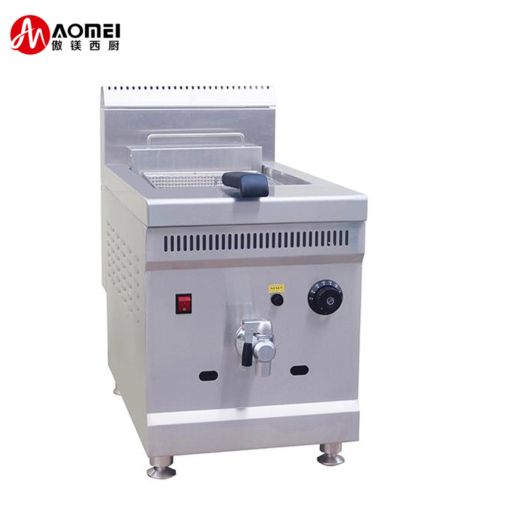Commercial Electric 18L Double Tanks Chip Deep Fryers with Oil Drain Valve