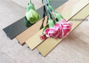 Wholesale Grade 304 Stainless Steel T Bar Trim T Profile T20 Mirror Ti Gold Grooved from china suppliers