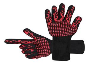 Wholesale Printing Logo Heat Resistant BBQ Gloves , Insulated Cooking Gloves from china suppliers