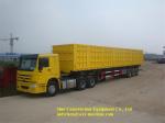 Hydraulic Self Side Tipper Dump Semi Trailer Square Tipper Tank 60000KGS