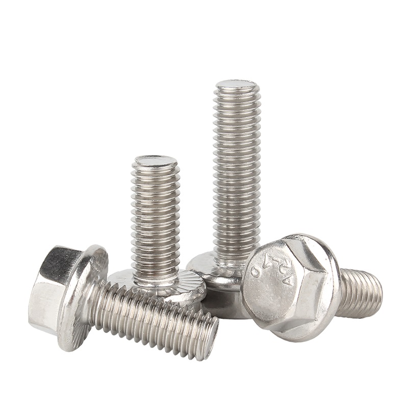 Stainless Steel A2 70 A4 80 Hex Flange Bolt DIN6921 Direct Supply for and Plain Finish