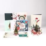 Art paper Personalised Printed Cards Three Dimensional Christmas Greeting Card