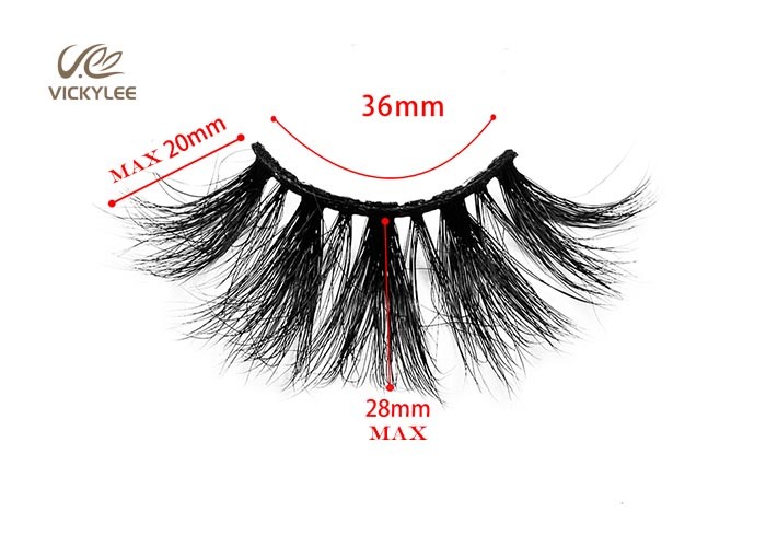 Mink Hair 20mm 28mm 6D Volume Lashes Extensions Natural Black Color