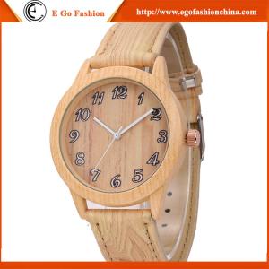Wholesale GV14 4 Colors Wooden Color Watches Unisex Watch PU Leather Watch Geneva Gift Wristwatches from china suppliers
