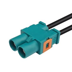 Wholesale Automotive Double FAKRA Cable Connector Crimp Z Code Jack Waterblue Color from china suppliers