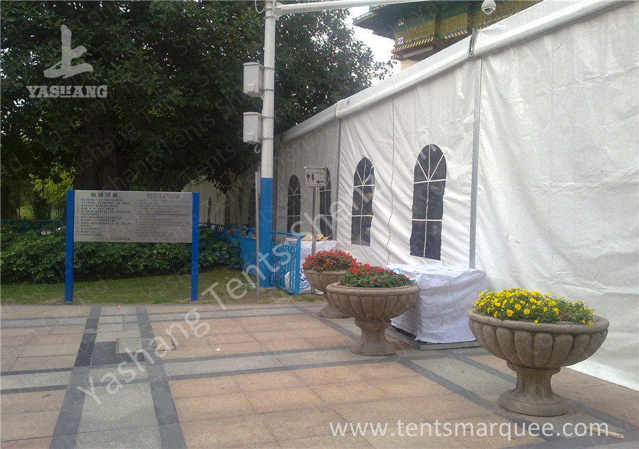 No Gable Wall Outdoor Event Tent Transparent PVC Windows Waterproof