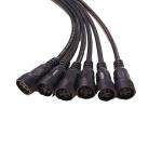 1M Long Black Color Power Using Multi-Pin M18 Outdoor Waterproof Cable