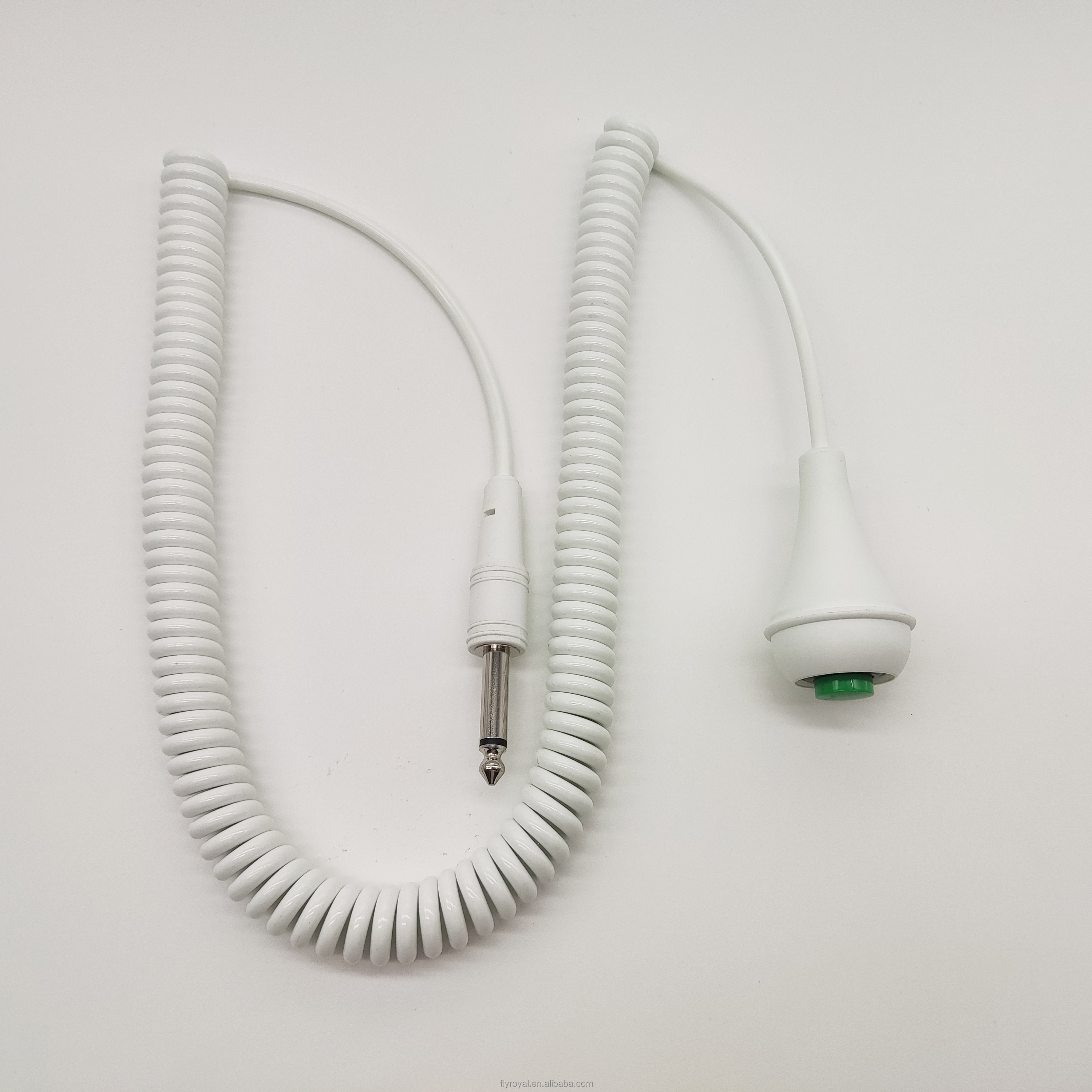 Flexible Coiling Cables Pushbutton To 6.35 Plug Spira Custom Spring Wire