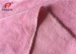 Stretch Plain Dyed Spandex Velvet Fabric , Super Soft Polyester Velvet Fabric