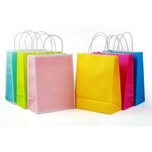 Wholesale Large Industry Reusable Kraft Paper Tote Shopping Bag For Grocery With Customized Logo from china suppliers