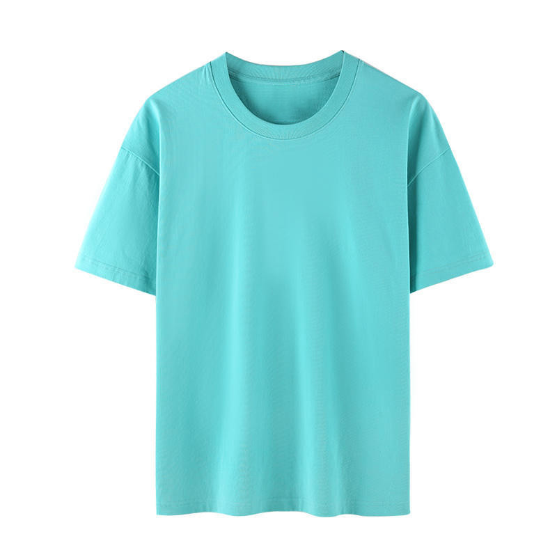 240 G Fashion Short Sleeve Round Collar Large Size Cotton T-Shirt